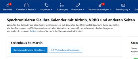 Booking.com Kalenderverbindung hinzufügen