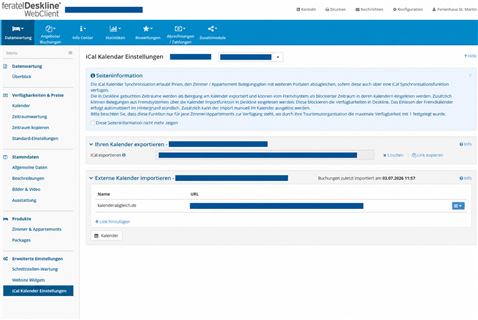 Fertige Deskline Kalenderverbindung